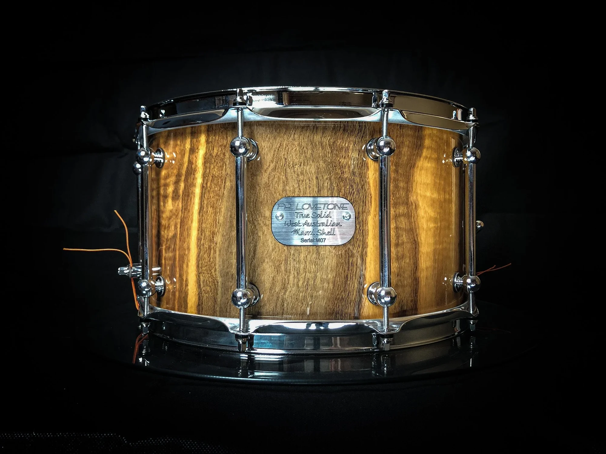 Fiddle-Back Marri 14″ × 8″ Gloss